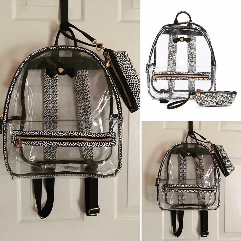 *NWOT* Betsey Johnson clear backpack $40 OBO